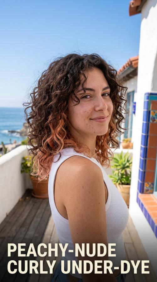 Peachy-Nude Curly Under-dye