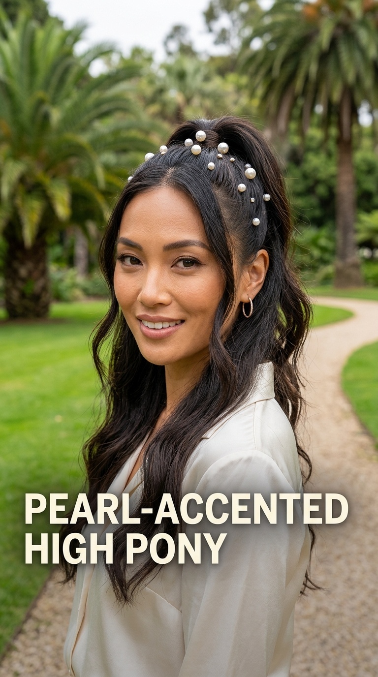 Pearl-Accented High Pony