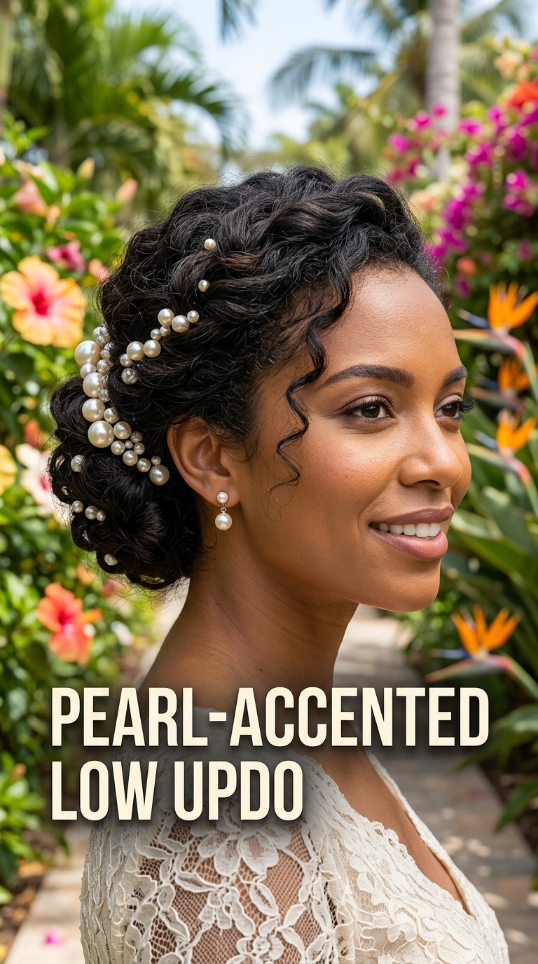 Pearl-Accented Low Updo