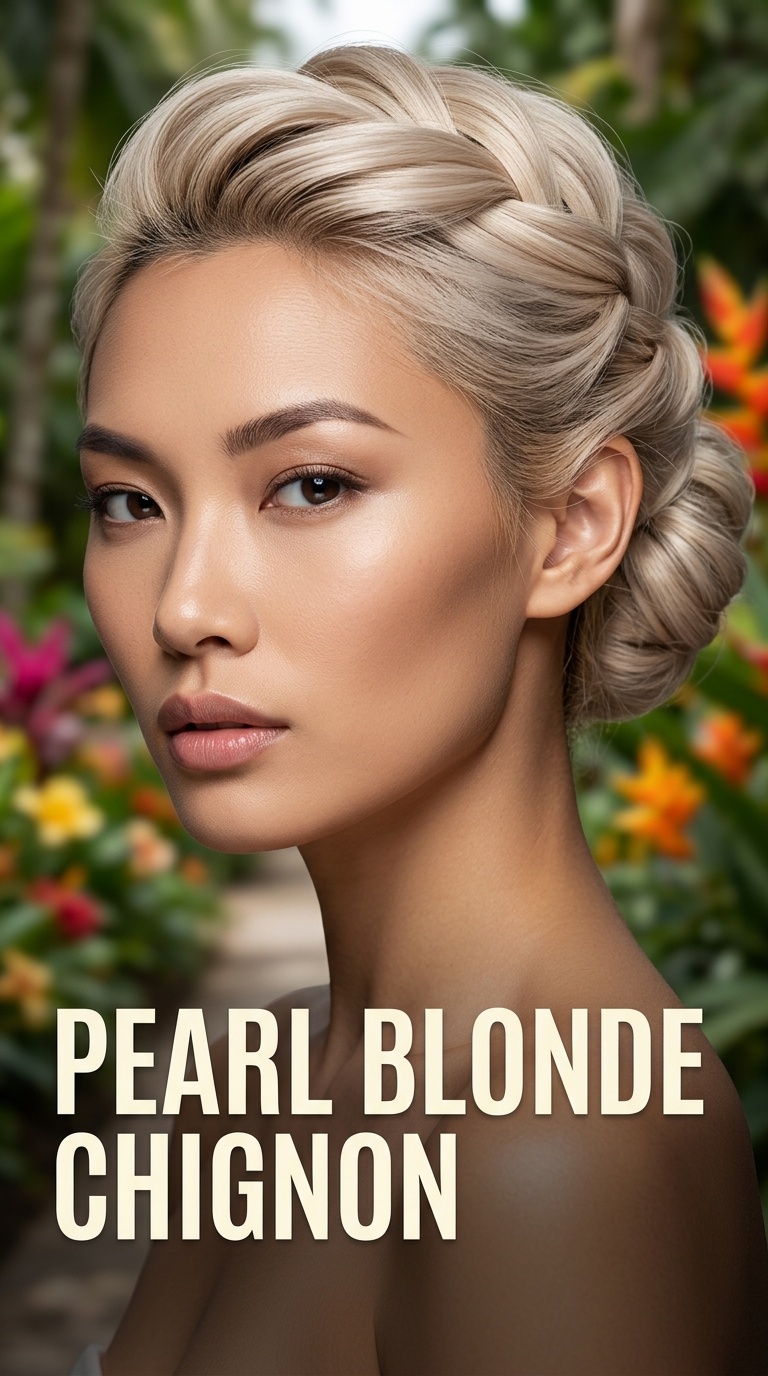 Pearl Blonde Chignon