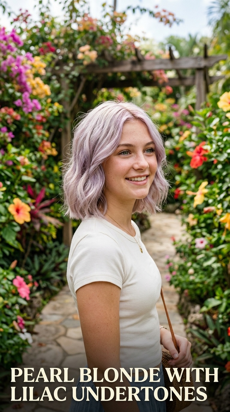 Pearl Blonde with Lilac Undertones