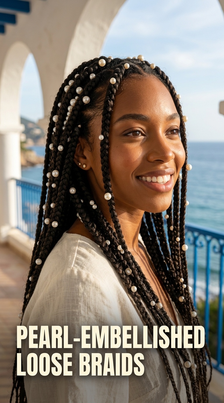 Pearl-Embellished Loose Braids