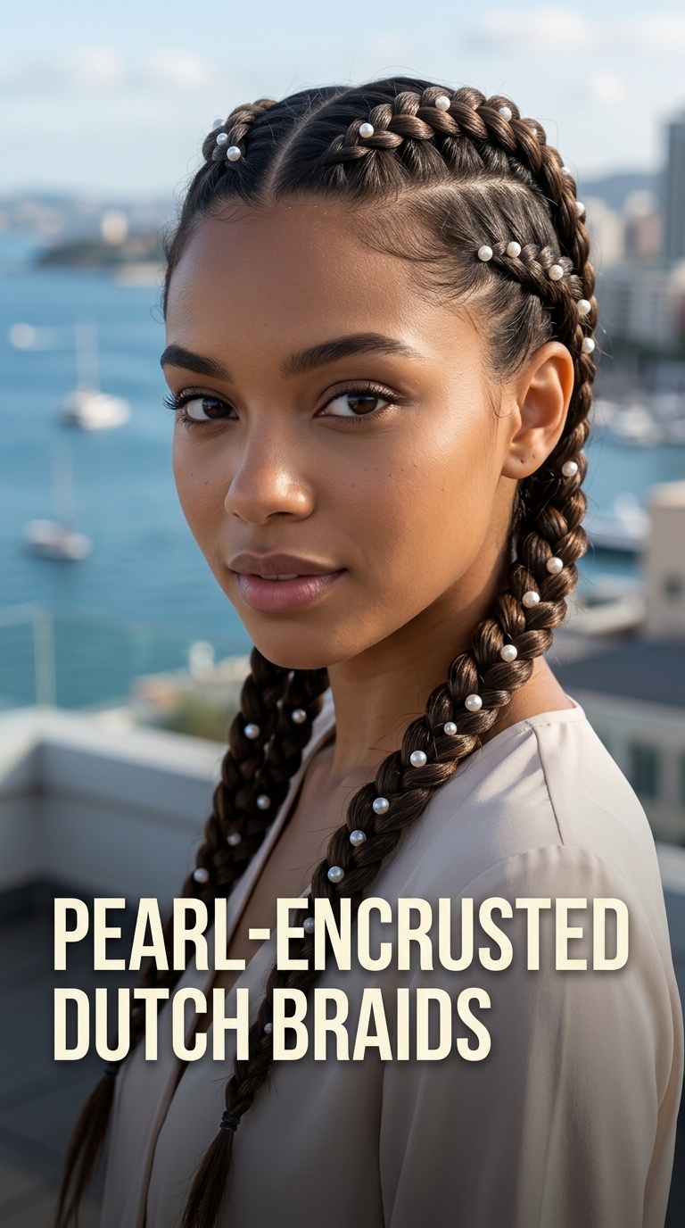 Pearl-Encrusted Dutch Braids