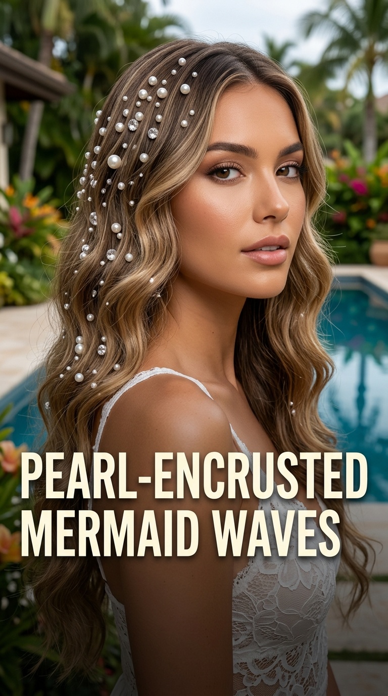 Pearl-Encrusted Mermaid Waves