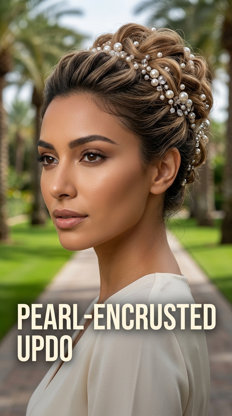 Pearl-Encrusted Updo