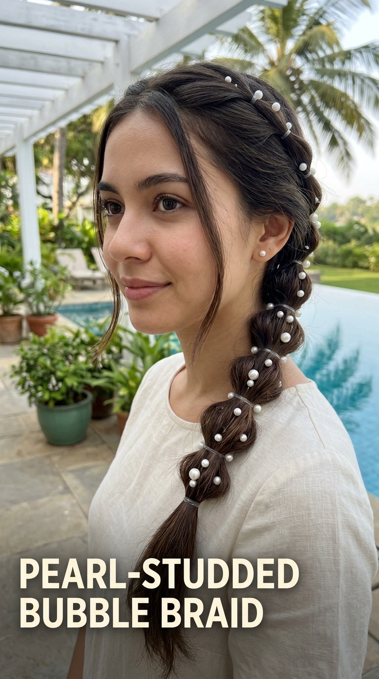 Pearl-Studded Bubble Braid