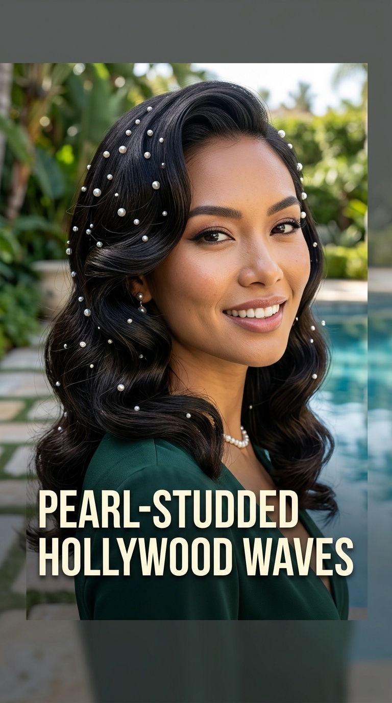 Pearl-Studded Hollywood Waves