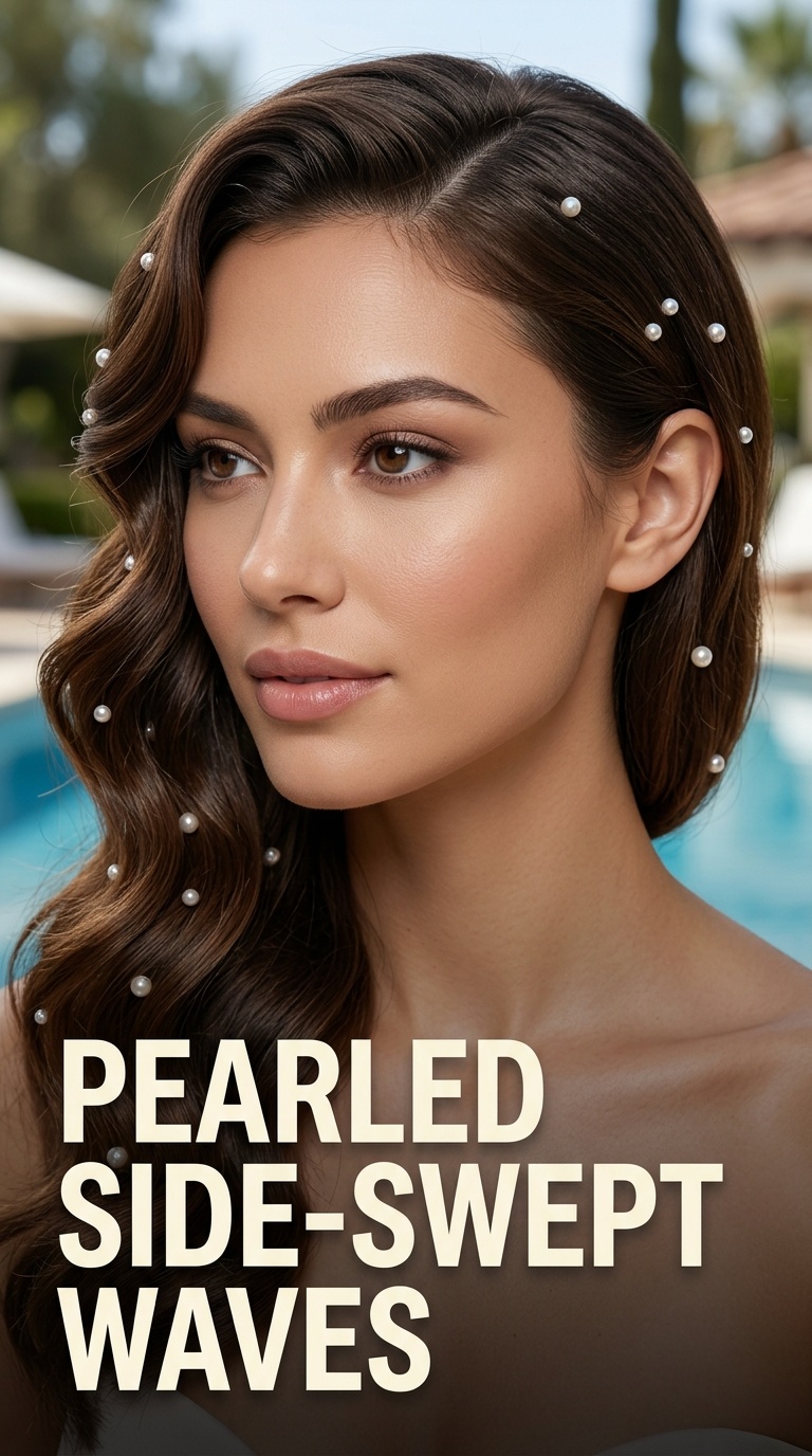 Pearled Side-Swept Waves