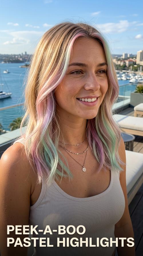 Peek-a-boo Pastel Highlights
