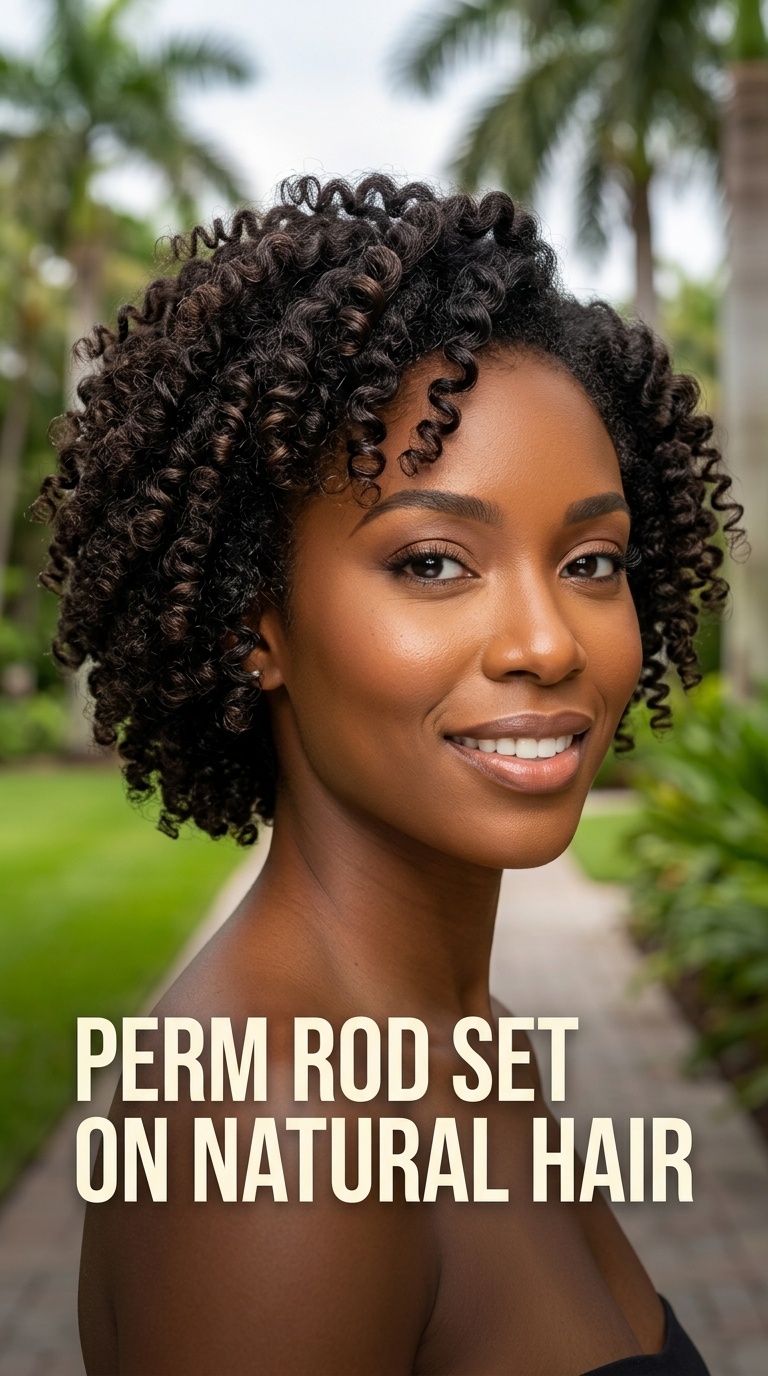 Perm Rod Set on Natural Hair