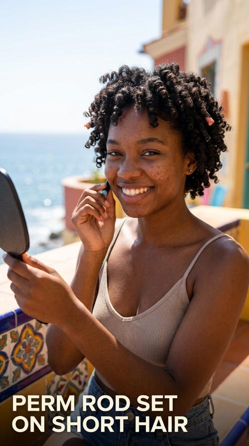 Perm Rod Set on Short Hair