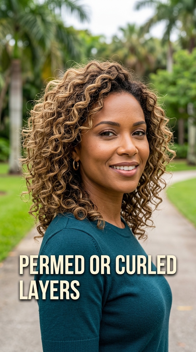 Permed or Curled Layers