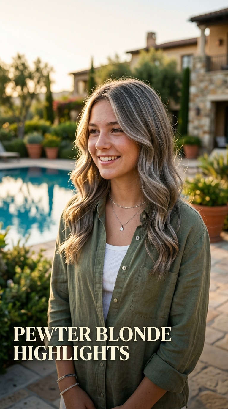 Pewter Blonde Highlights