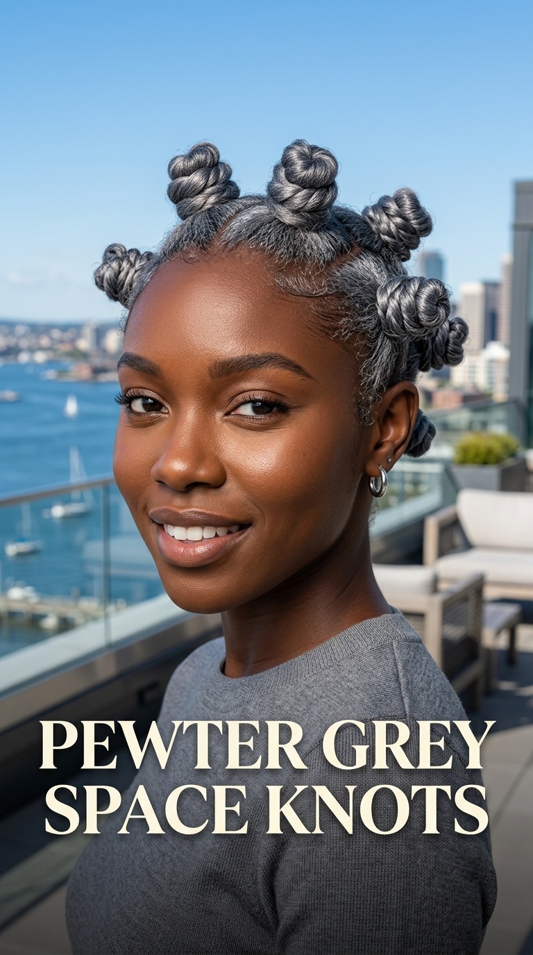 Pewter Grey Space Knots