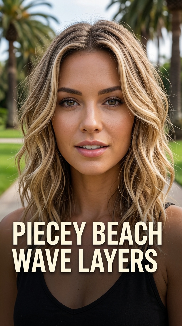 Piecey Beach Wave Layers