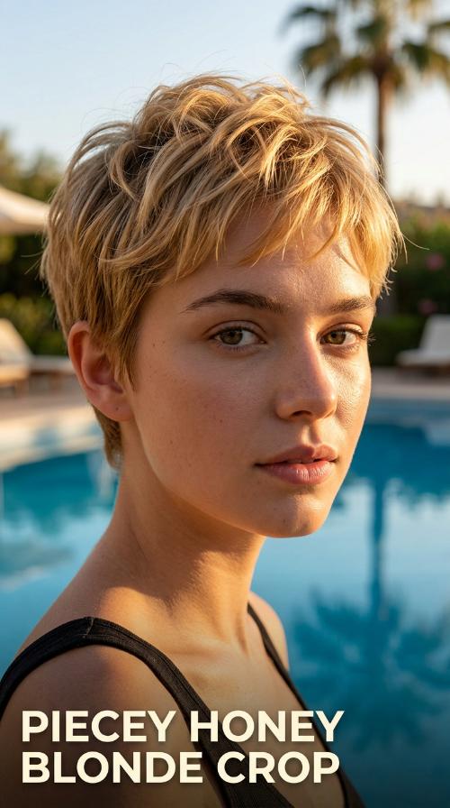 Piecey Honey Blonde Crop