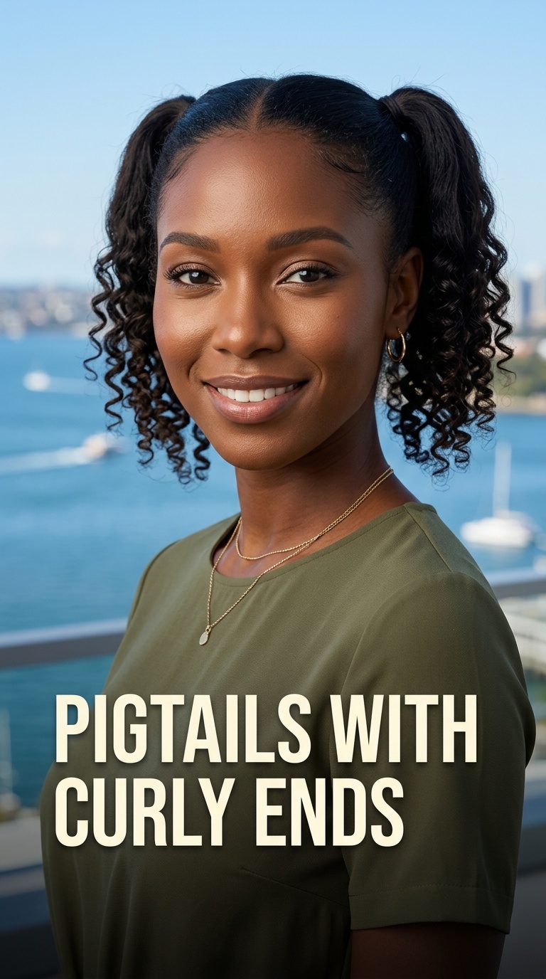 Pigtails with Curly Ends