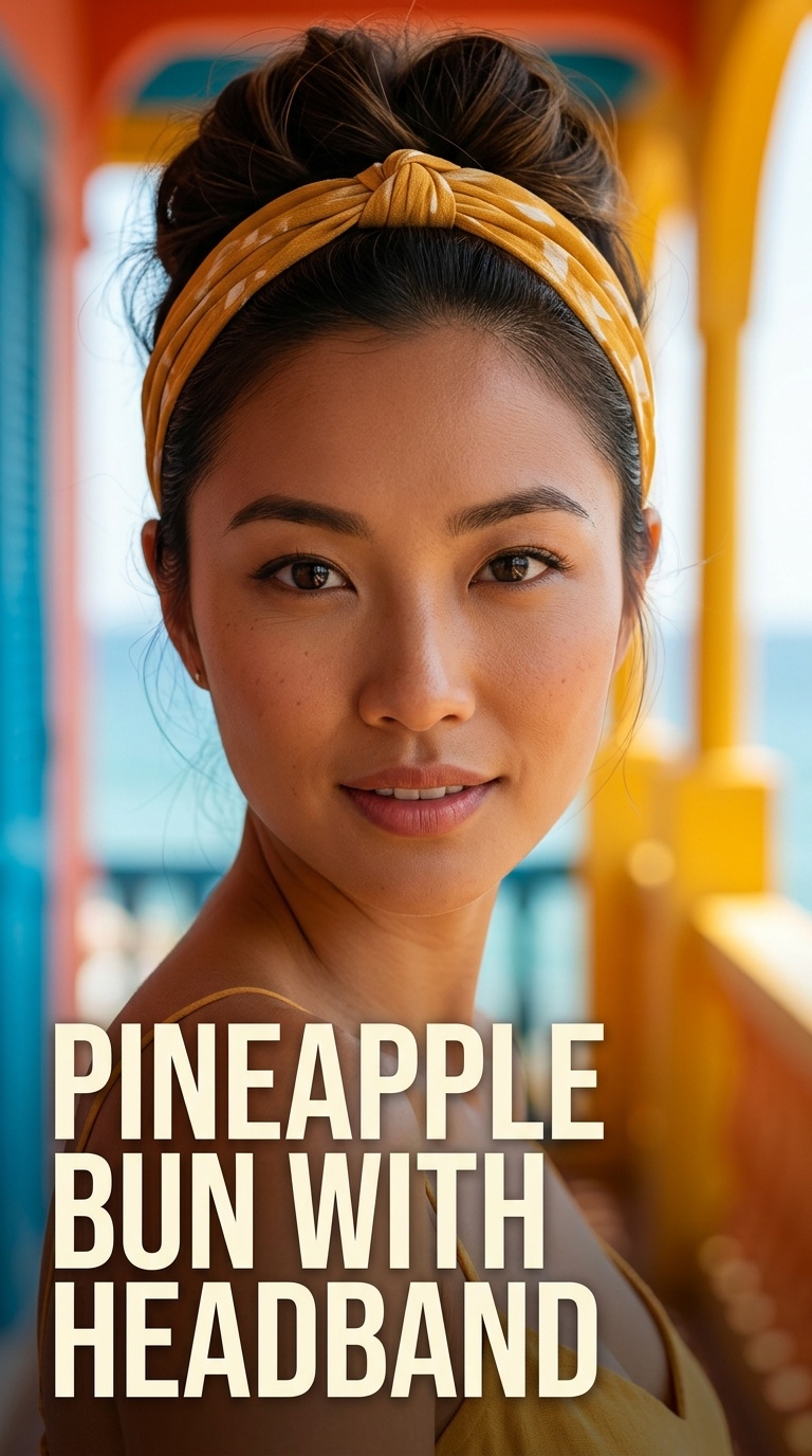 Pineapple Bun with Headband