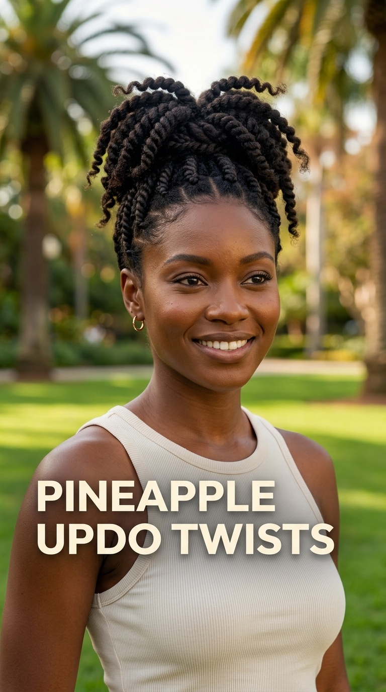 Pineapple Updo Twists