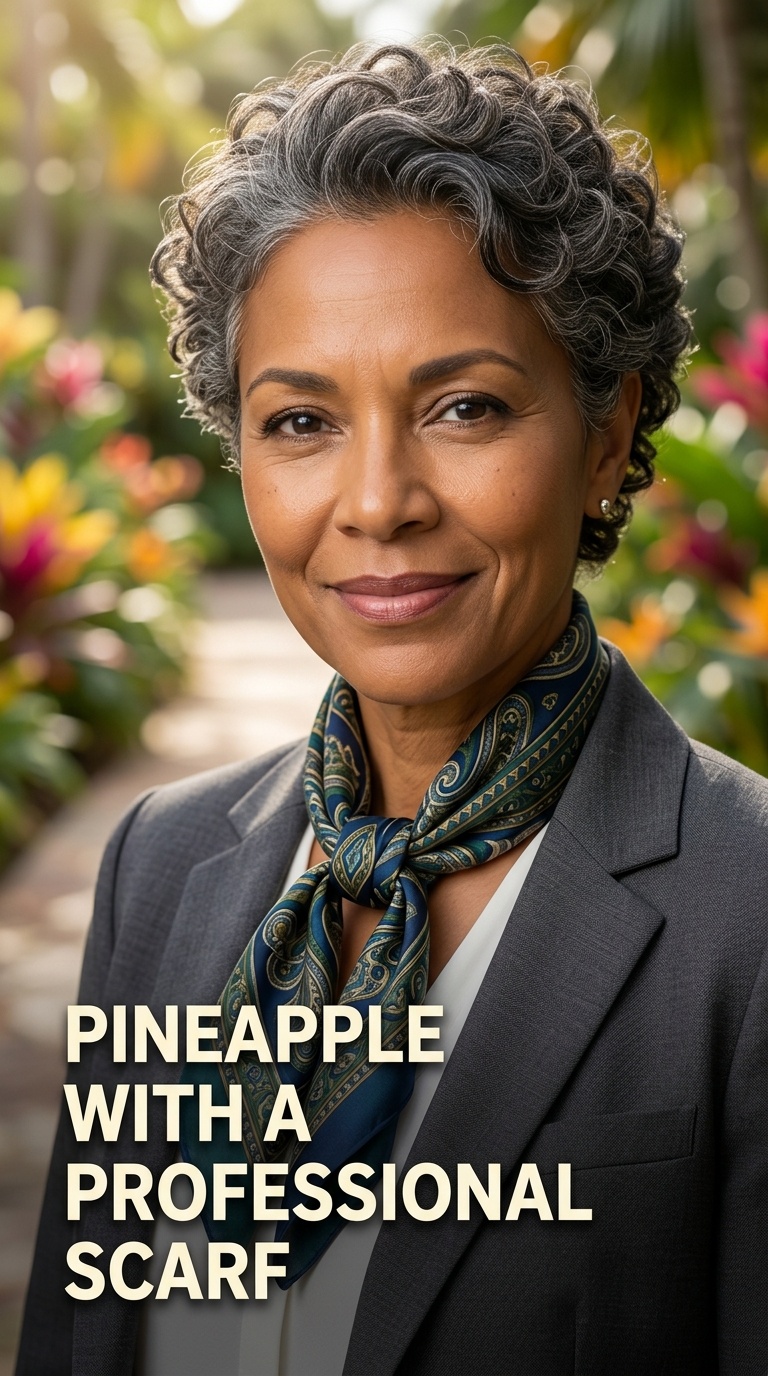 Pineapple with a Professional Scarf