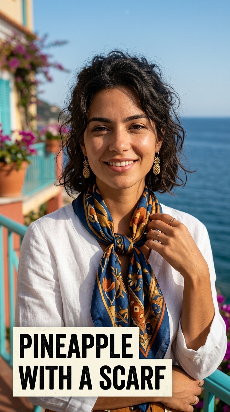 Pineapple with a Scarf