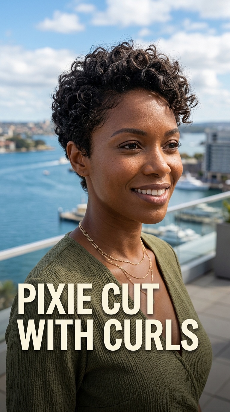 Pixie Cut with Curls