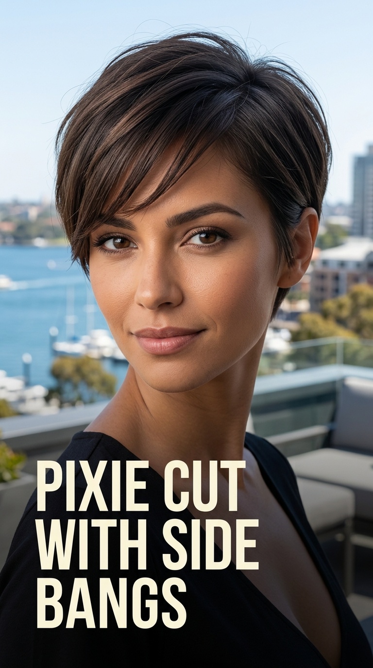 Pixie Cut with Side Bangs