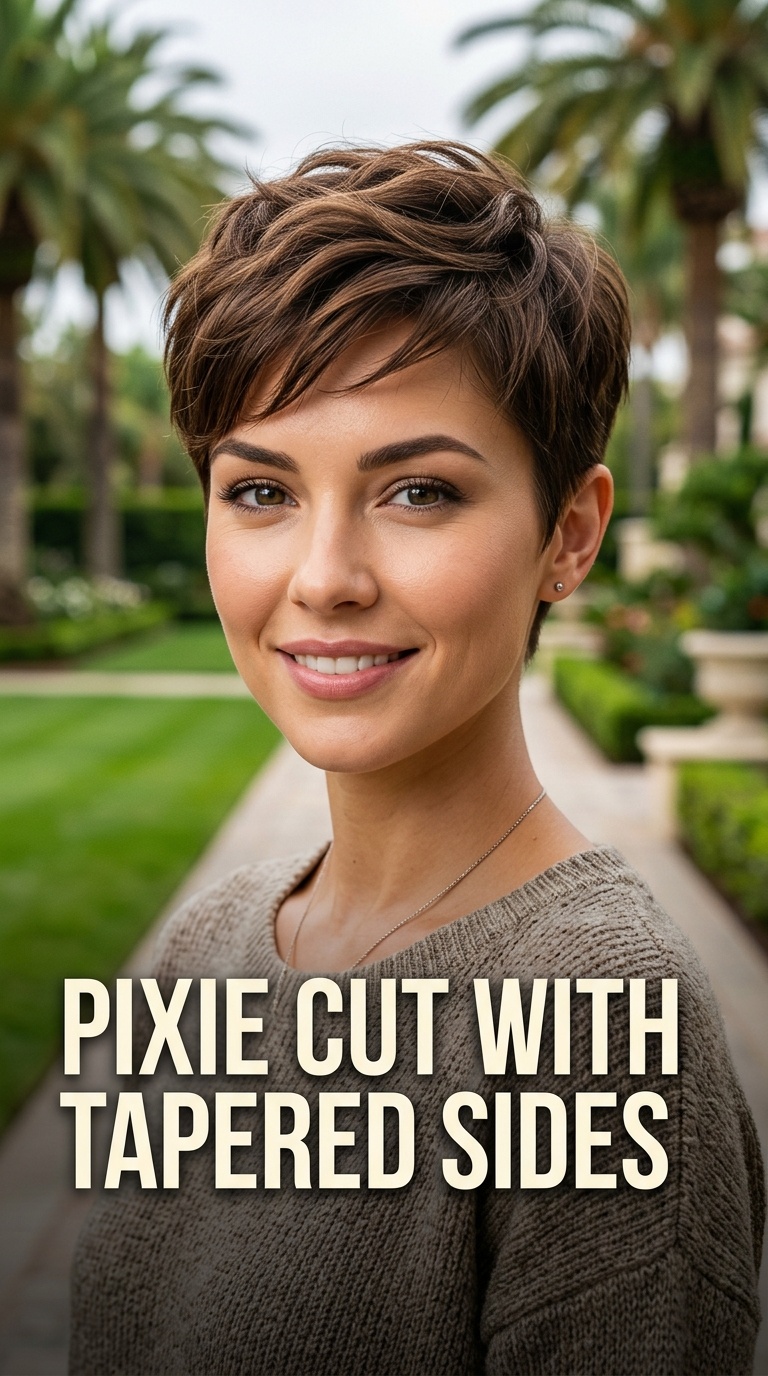 Pixie Cut with Tapered Sides