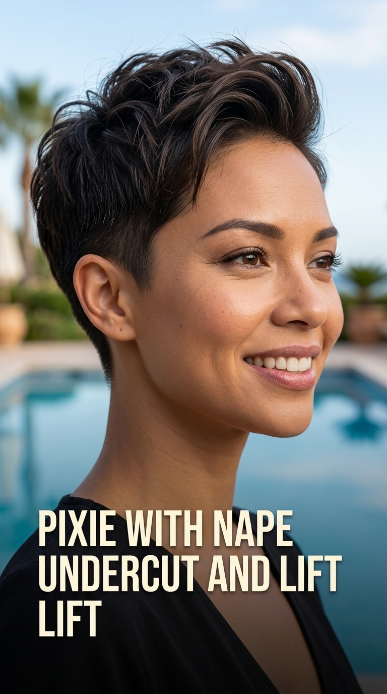 Pixie with Nape Undercut and Lift