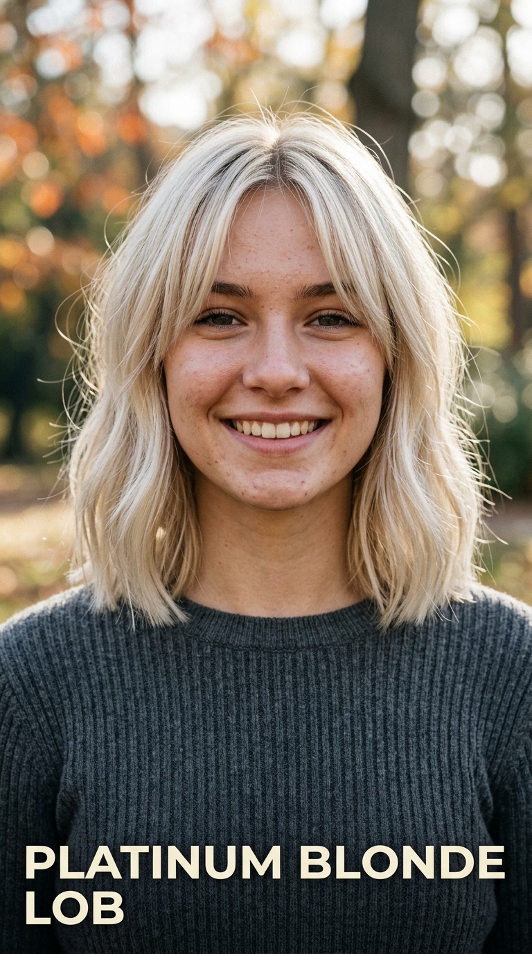 Platinum Blonde Lob