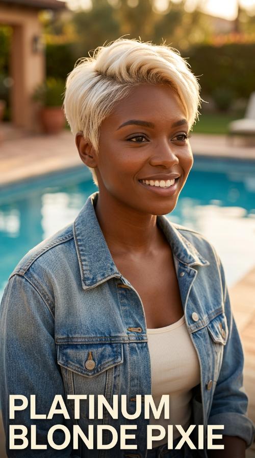 Platinum Blonde Pixie