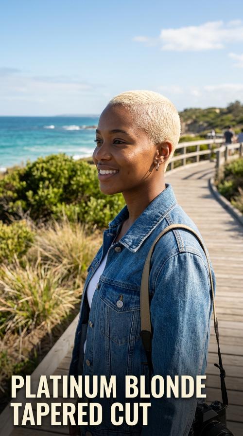 Platinum Blonde Tapered Cut