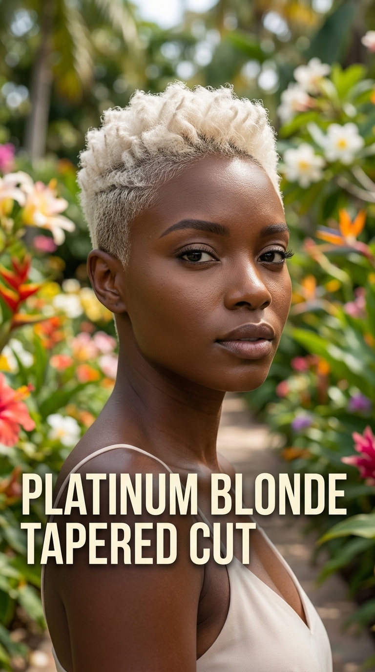 Platinum Blonde Tapered Cut
