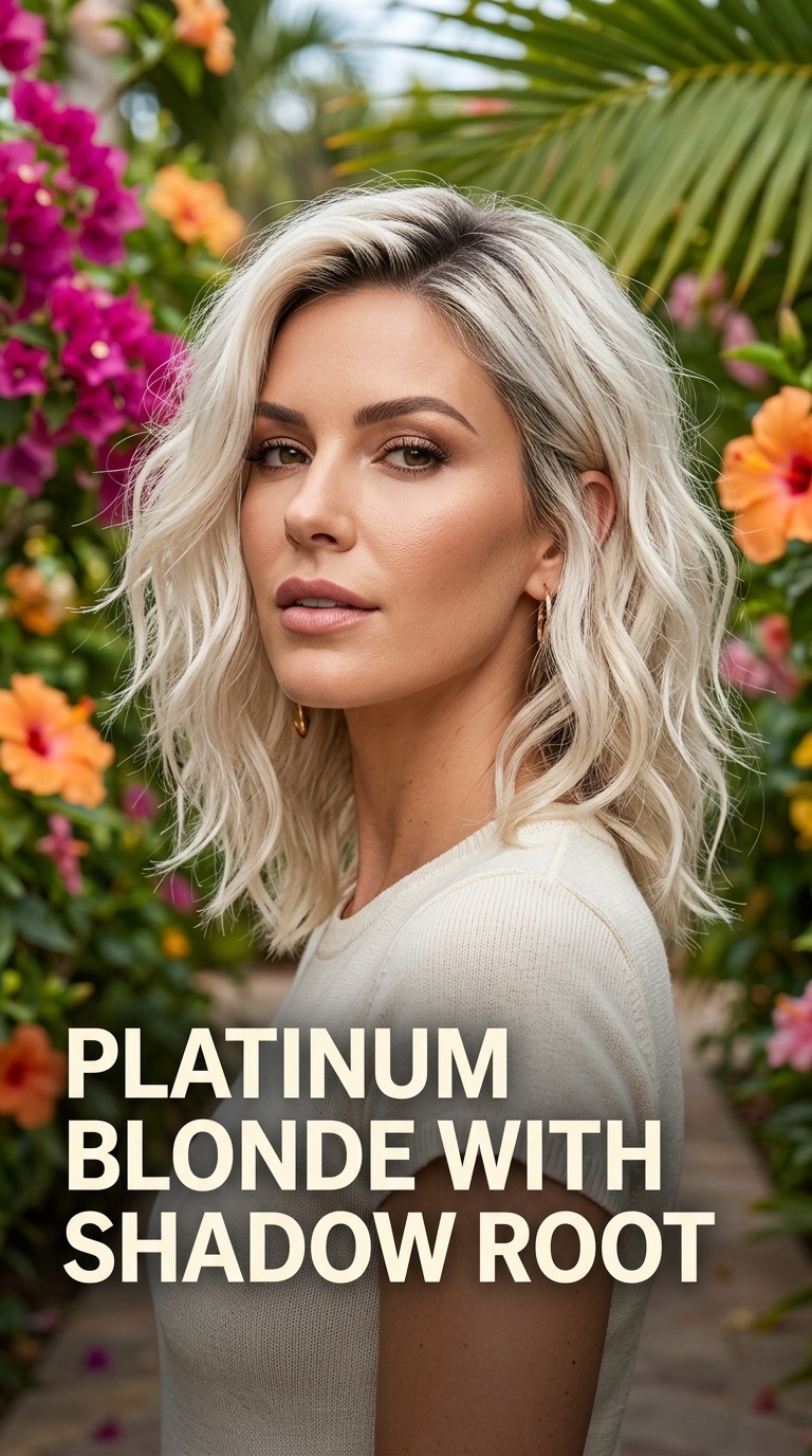 Platinum Blonde with Shadow Root