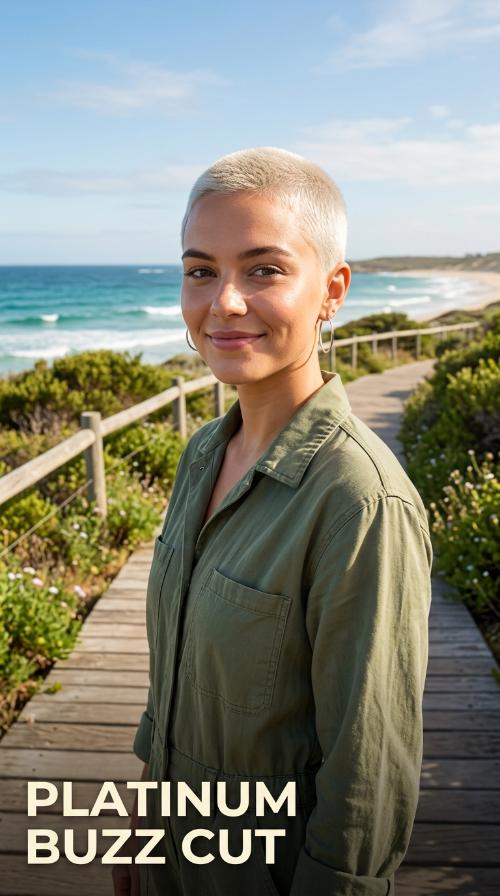 Platinum Buzz Cut