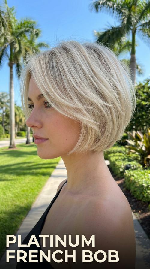 Platinum French Bob