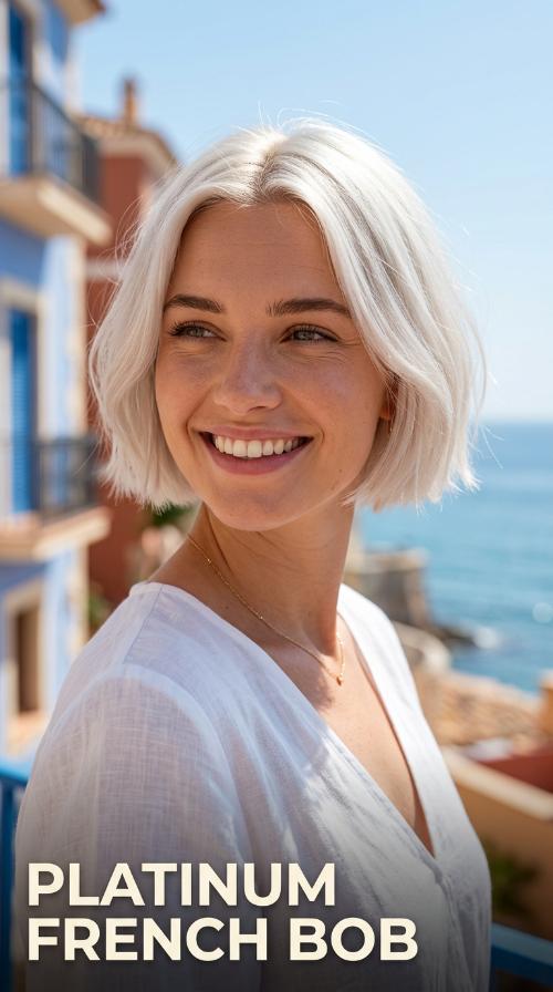 Platinum French Bob