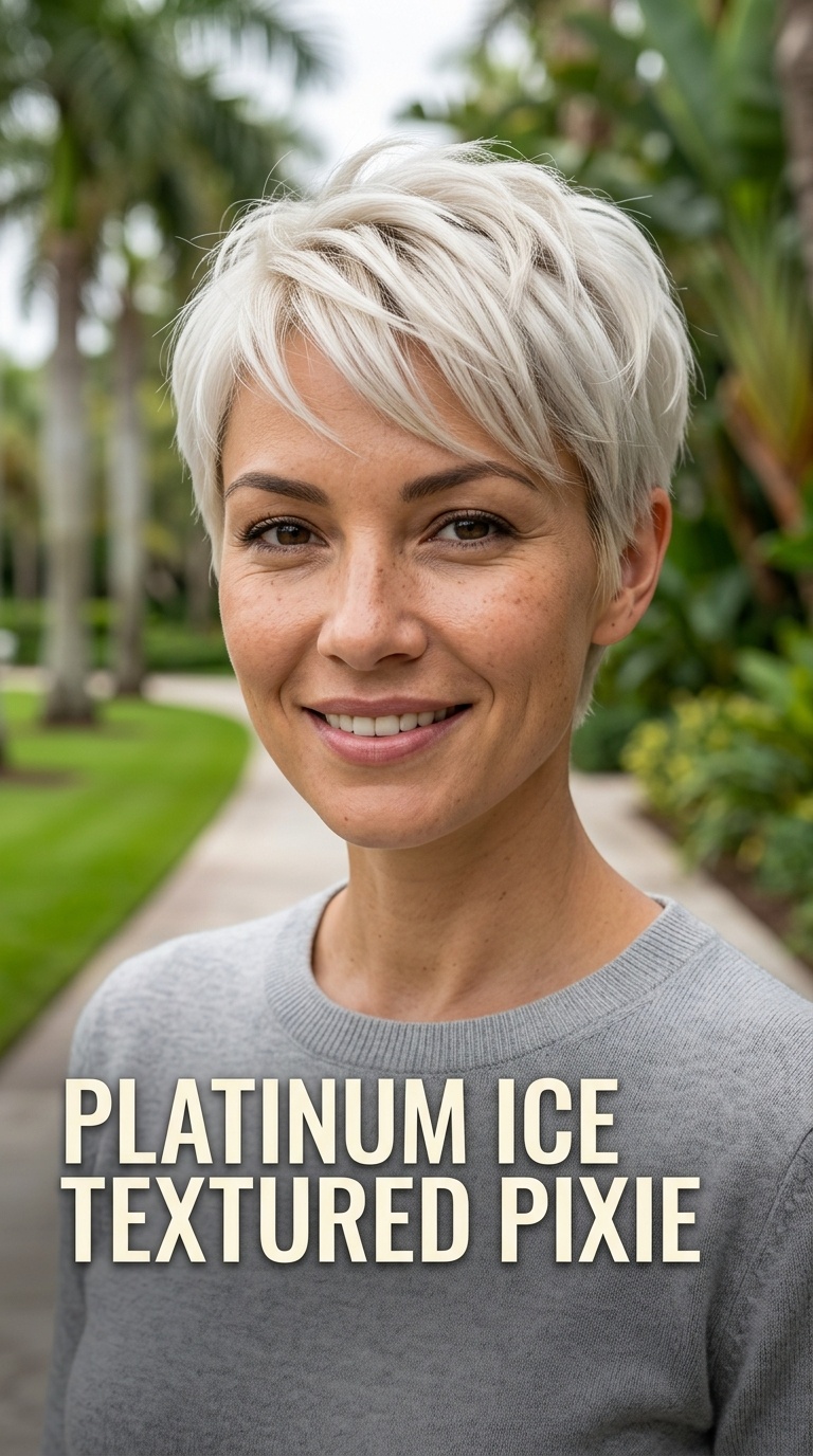 Platinum Ice Textured Pixie