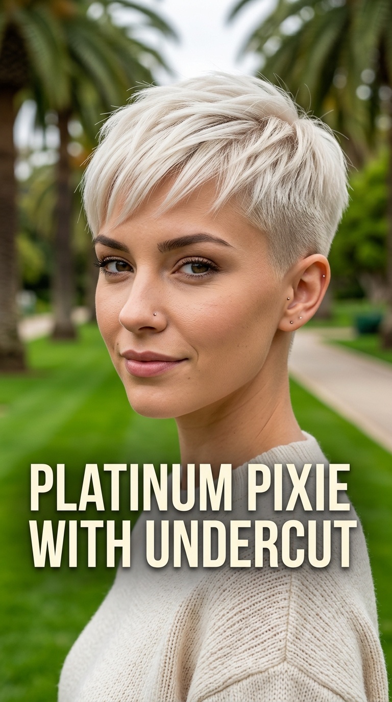 Platinum Pixie with Undercut