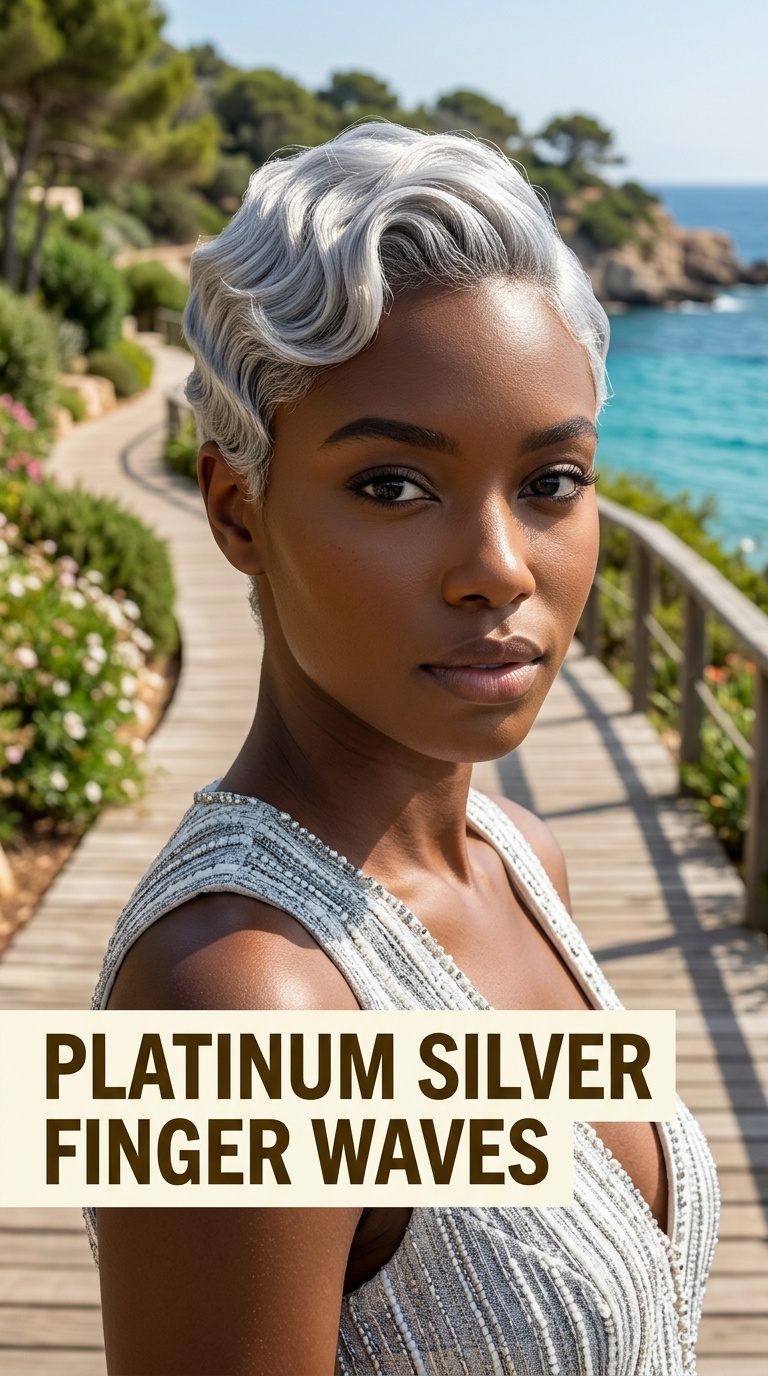 Platinum Silver Finger Waves