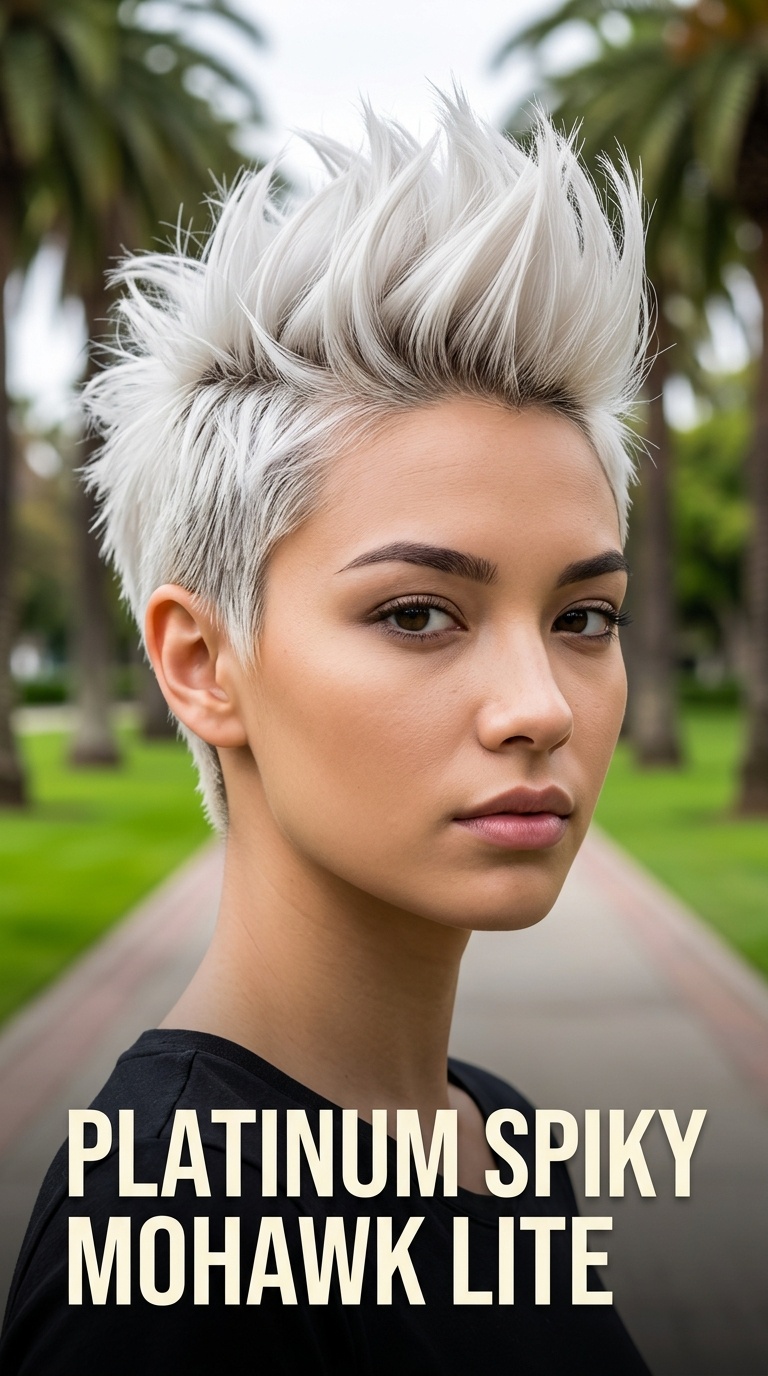 Platinum Spiky Mohawk Lite