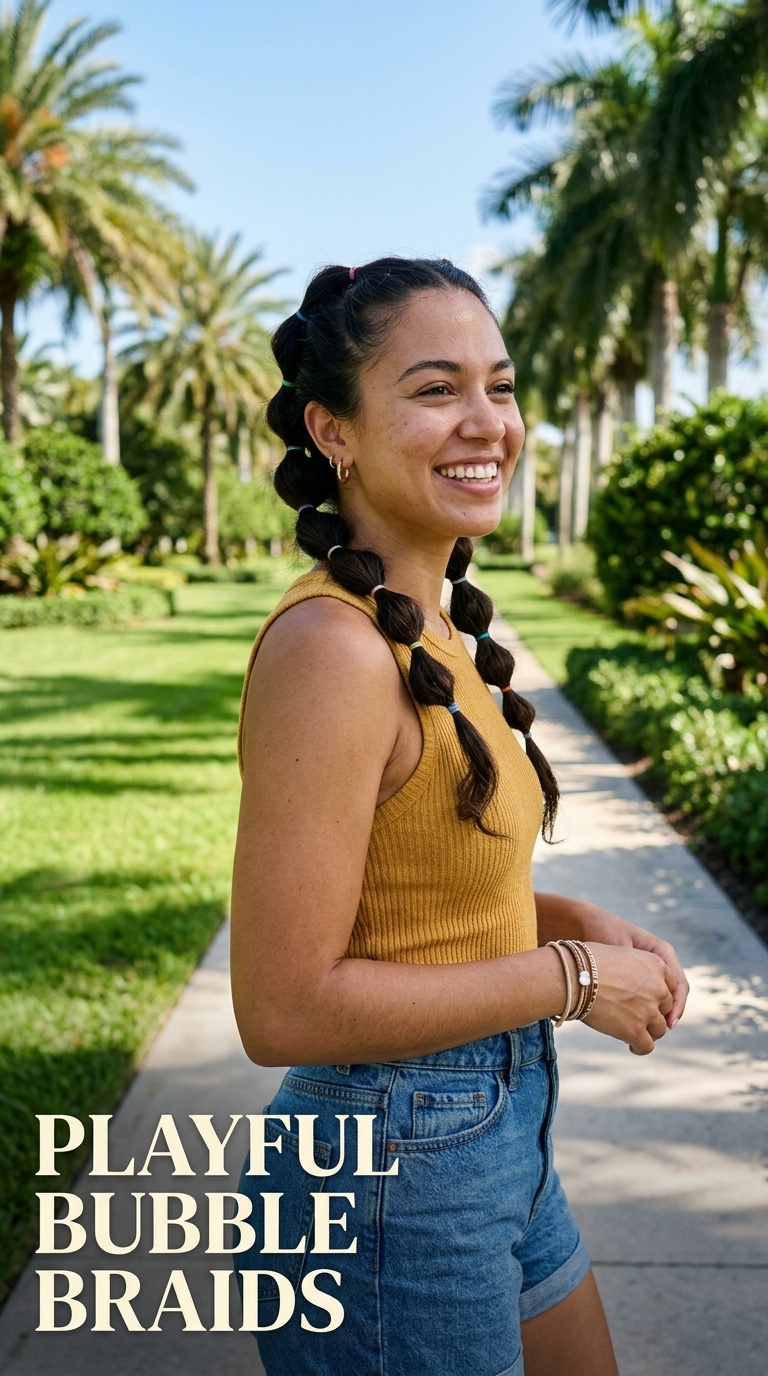 Playful Bubble Braids