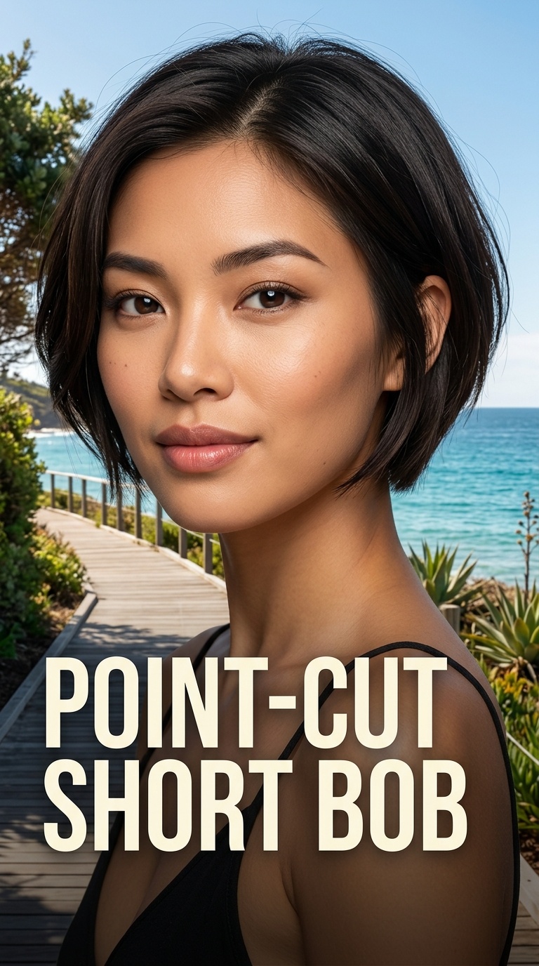 Point-Cut Short Bob
