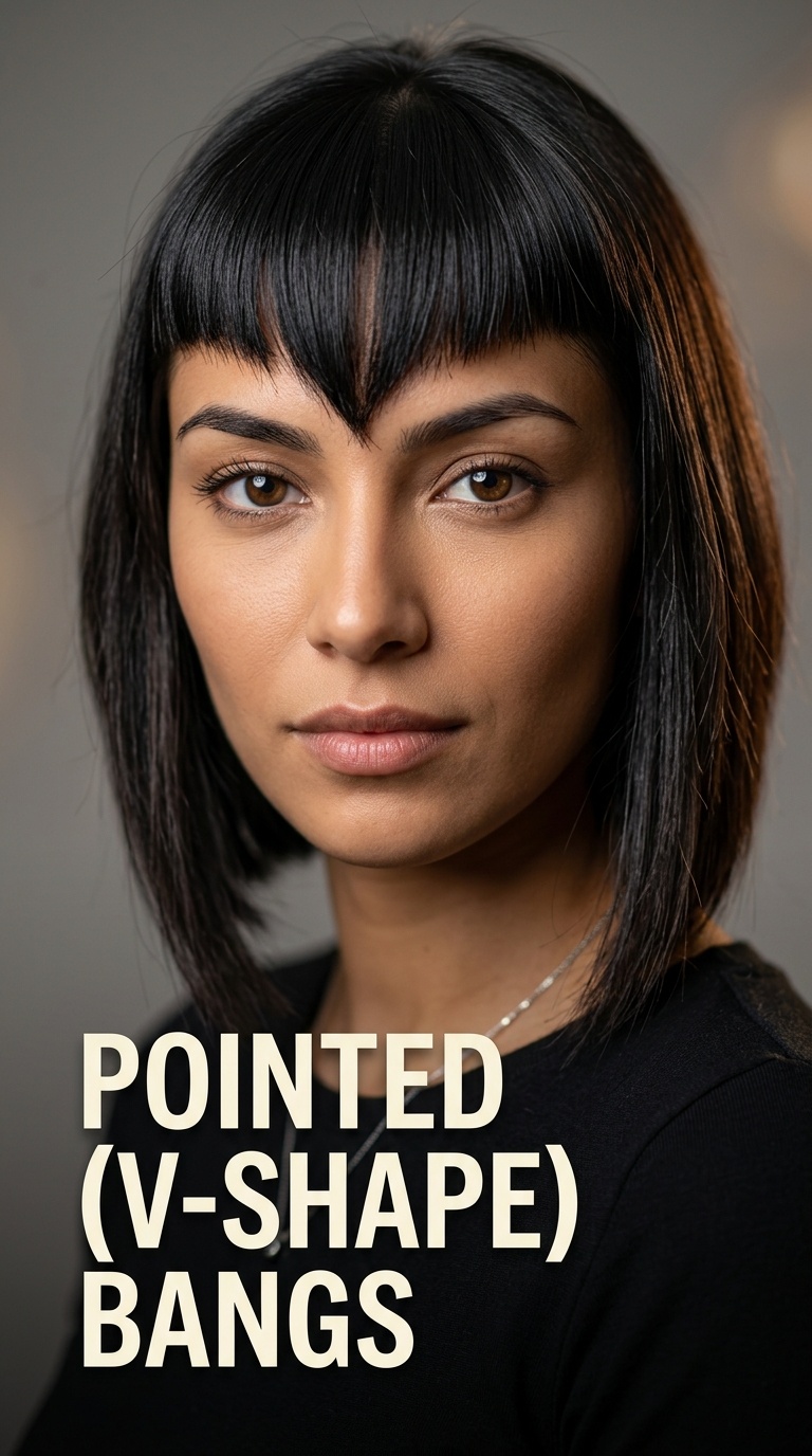 Pointed (V-Shape) Bangs