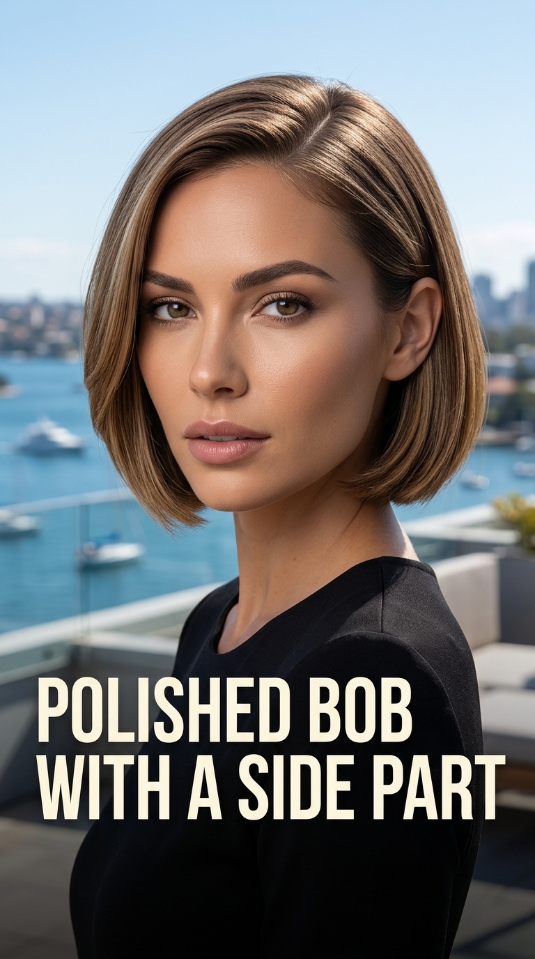 Polished Bob with a Side Part