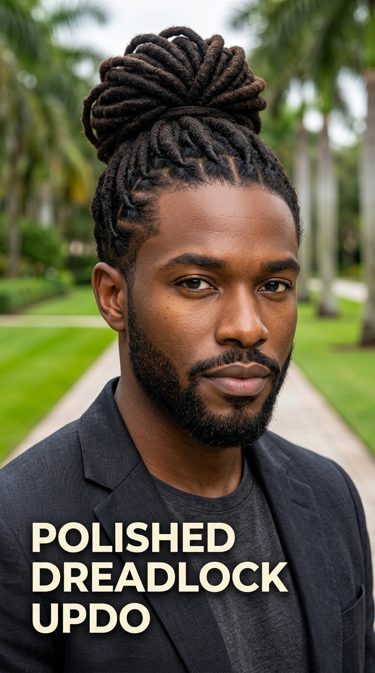 Polished Dreadlock Updo