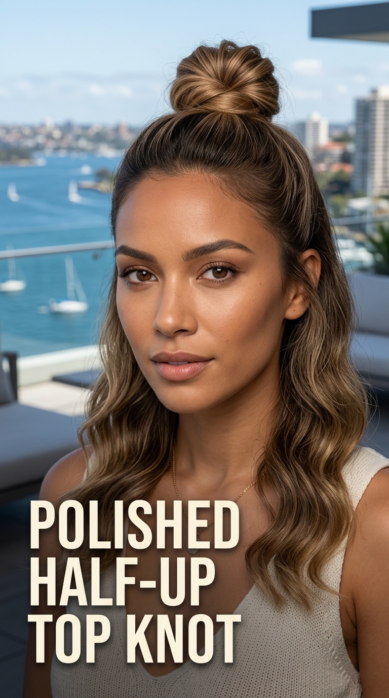 Polished Half-Up Top Knot