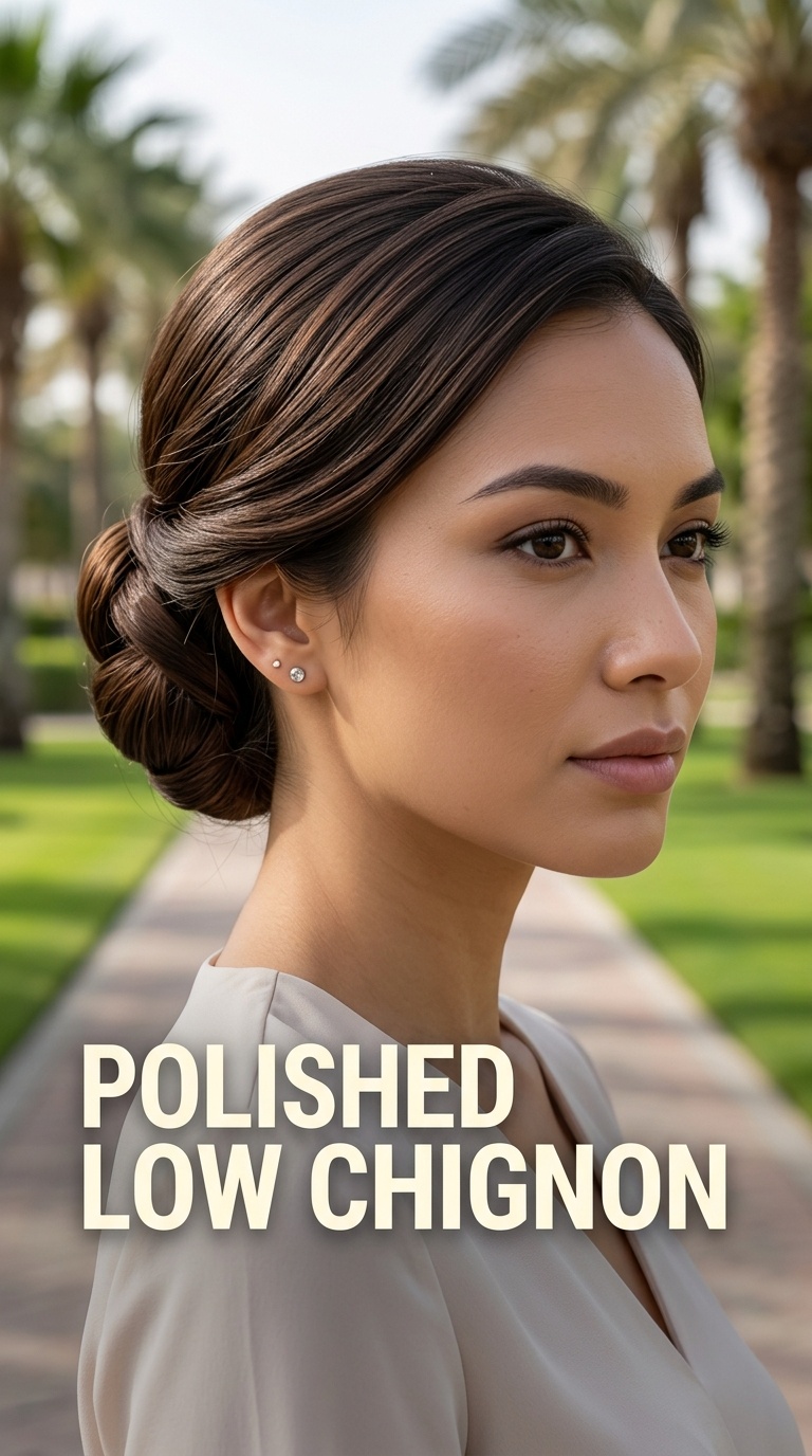 Polished Low Chignon