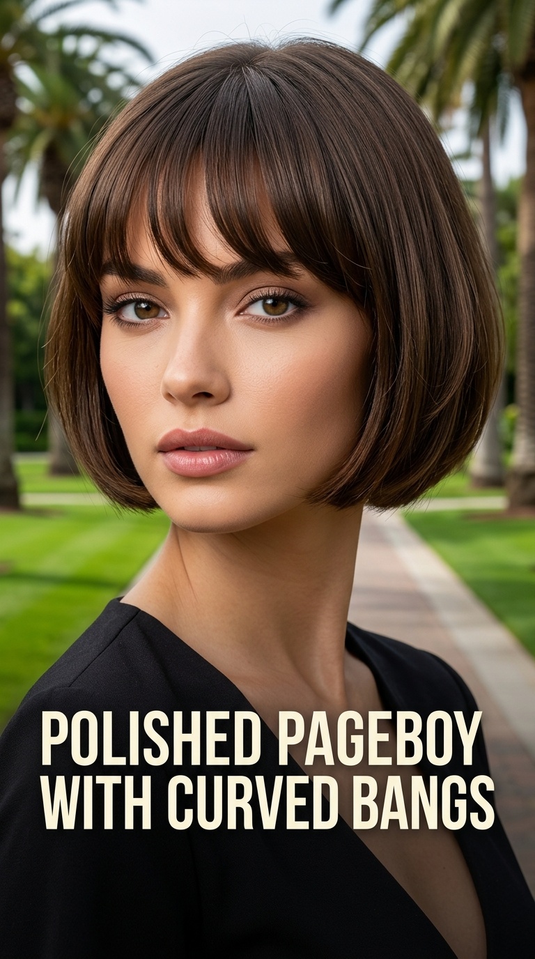 Polished Pageboy with Curved Bangs