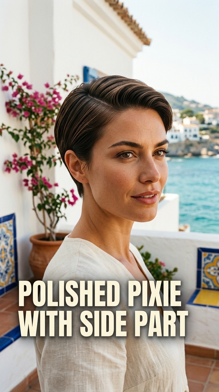Polished Pixie with Side Part